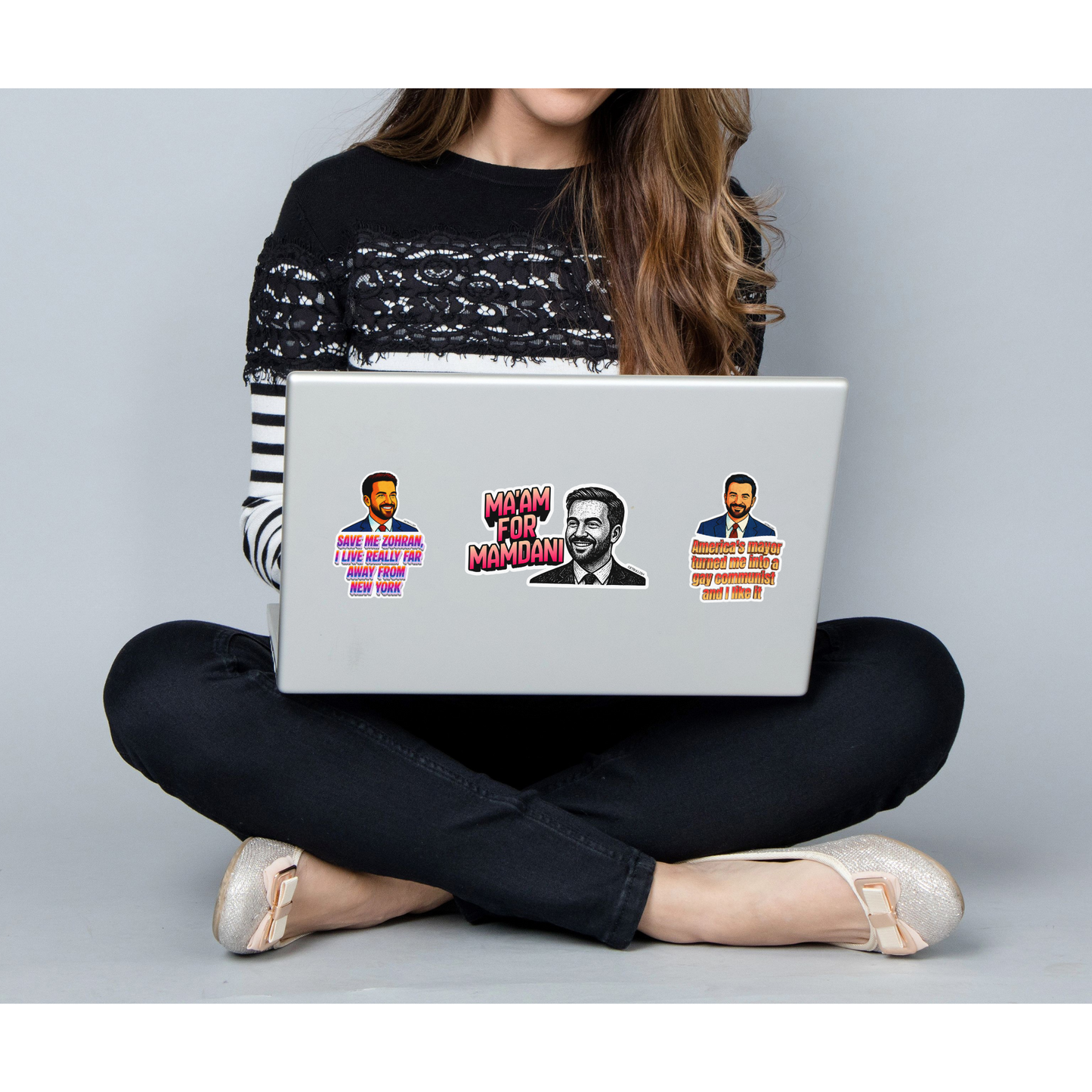 America's Mayor Turned Me Into a Gay Communist and I Like It | Mamdani Sticker | 3.0" x 2.1"-GetBullish-The Bullish Store