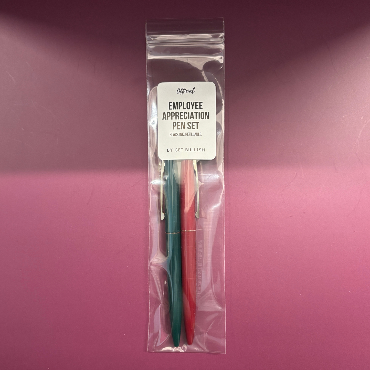 Mini Employee Appreciation Pen Set | 2 Motivational Refillable Pens for Office Co-workers