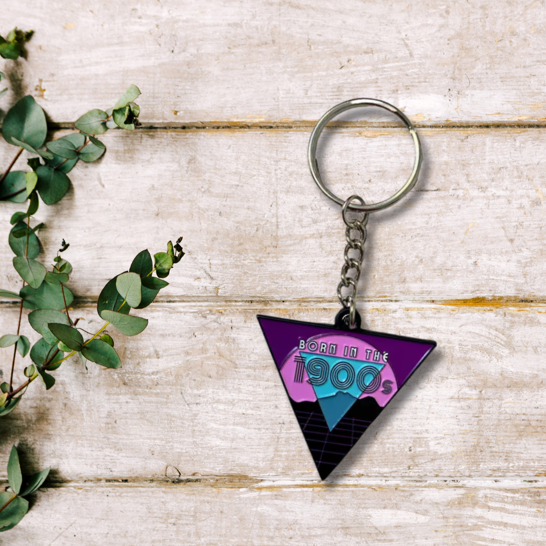 Born in the 1900s 🌴 🕶 Enamel Keychain Millennial Gen X