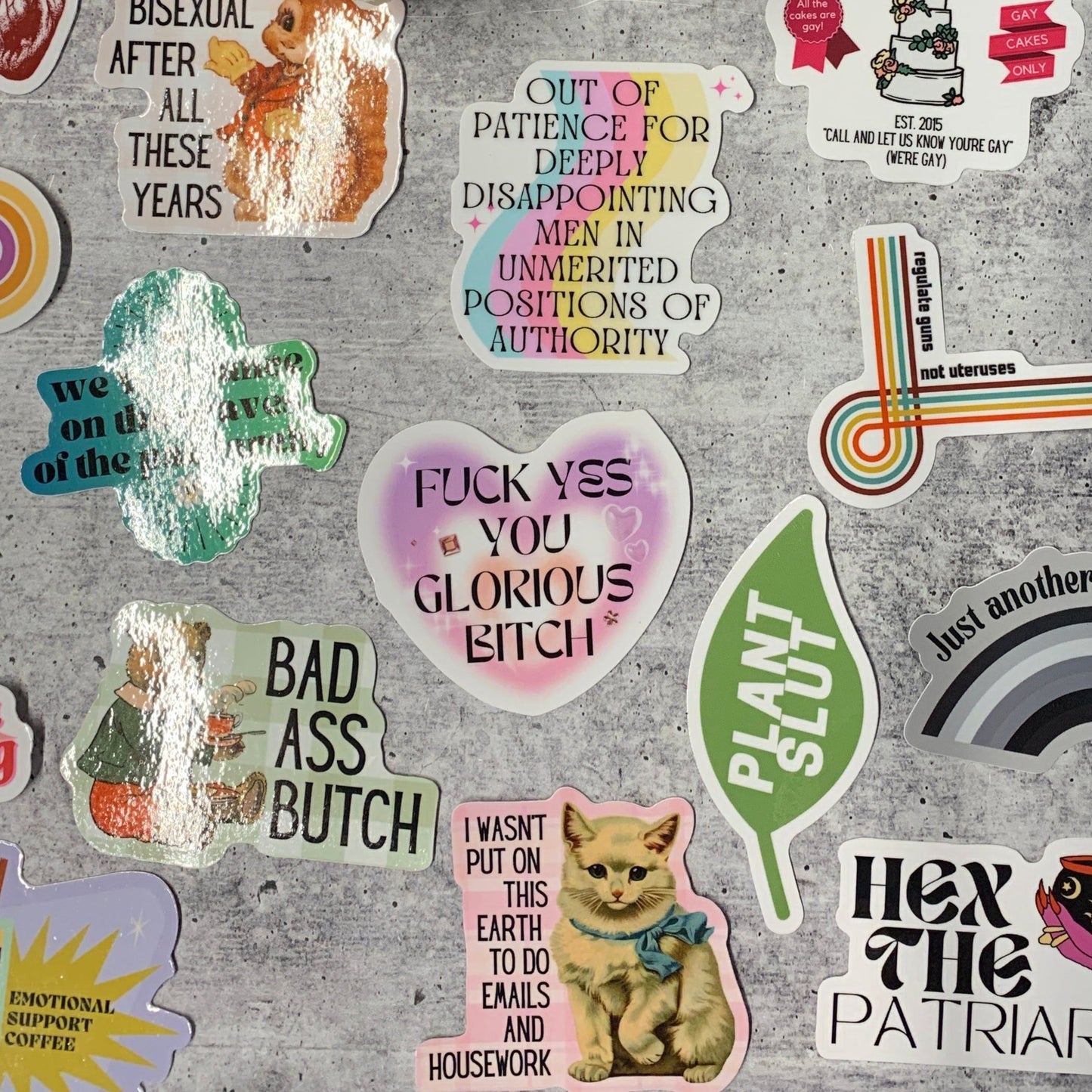 Fuck Yes You Glorious Bitch Heart Vinyl Sticker | Snarky