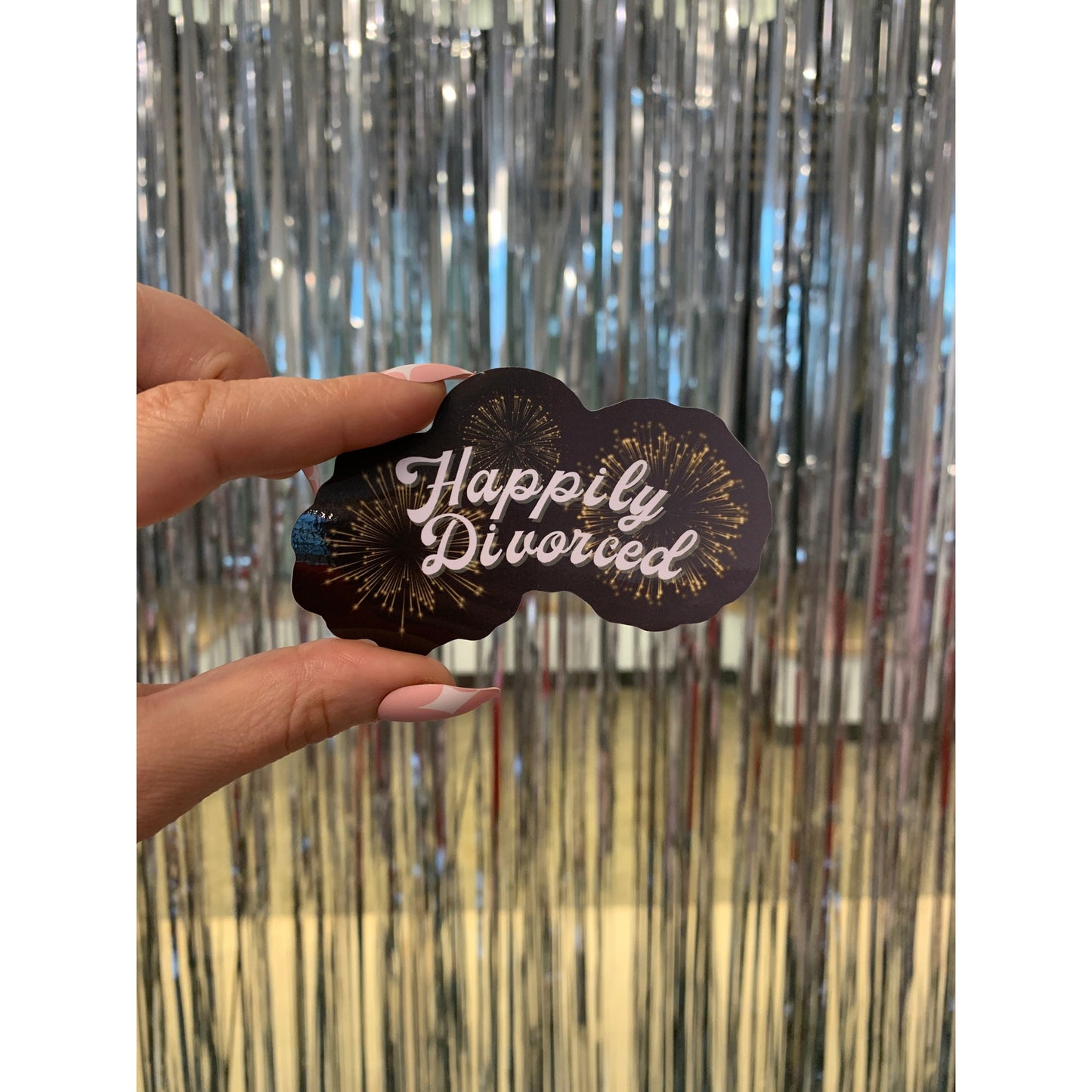 Happily Divorced Die Cut Vinyl Sticker