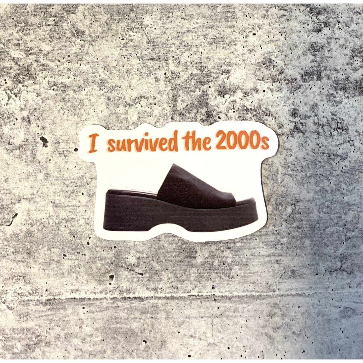 I Survived the 2000s Slide Shoe Sticker