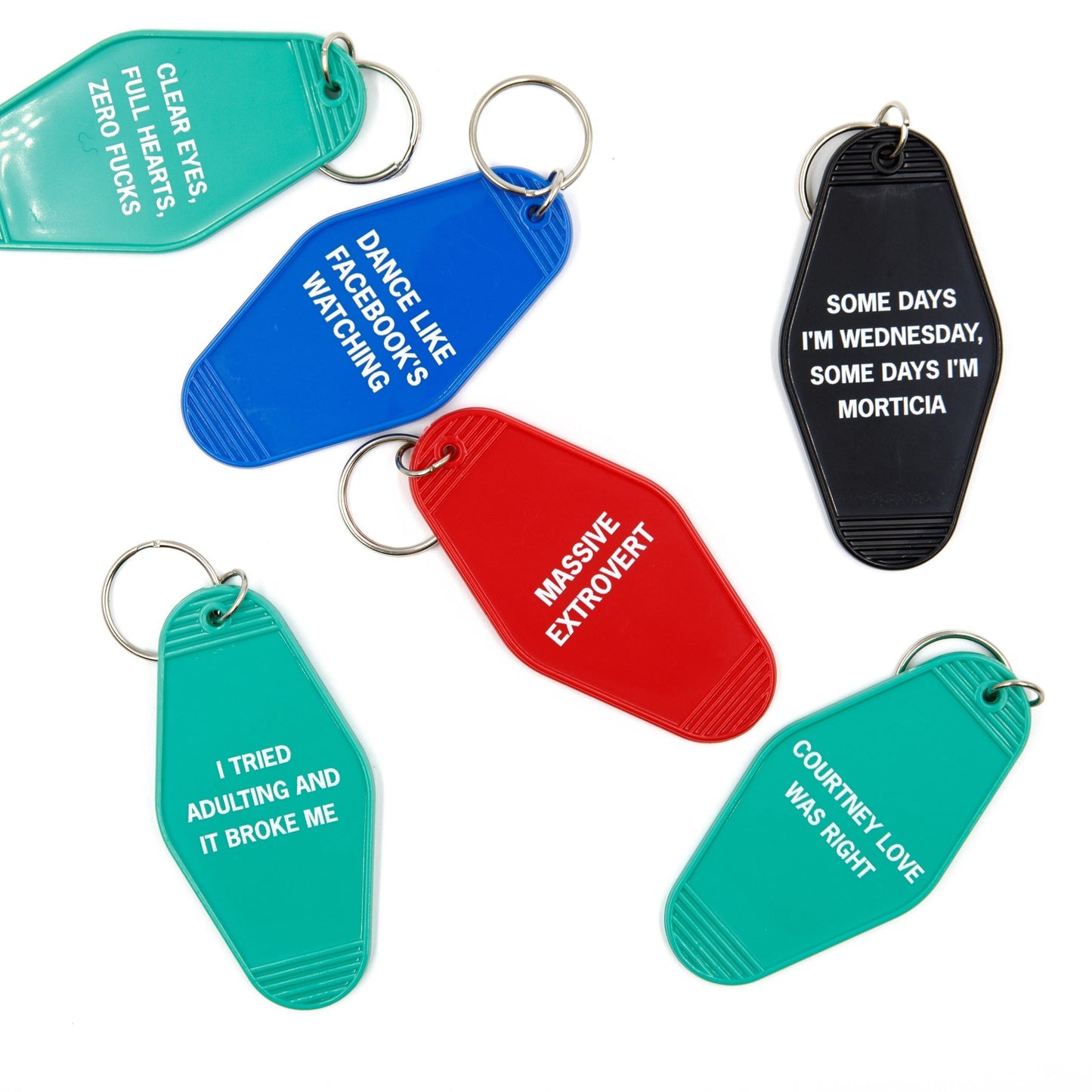 Massive Extrovert Motel Style Keychain In Red
