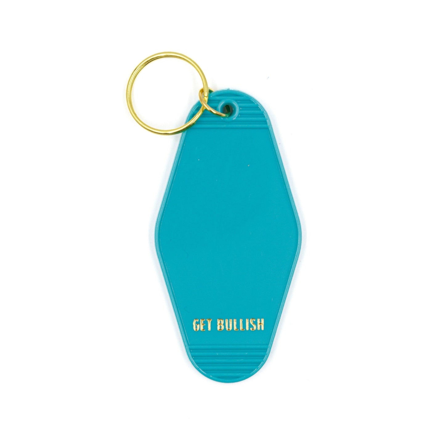 OMG I DGAF Motel Keychain in Aqua Blue