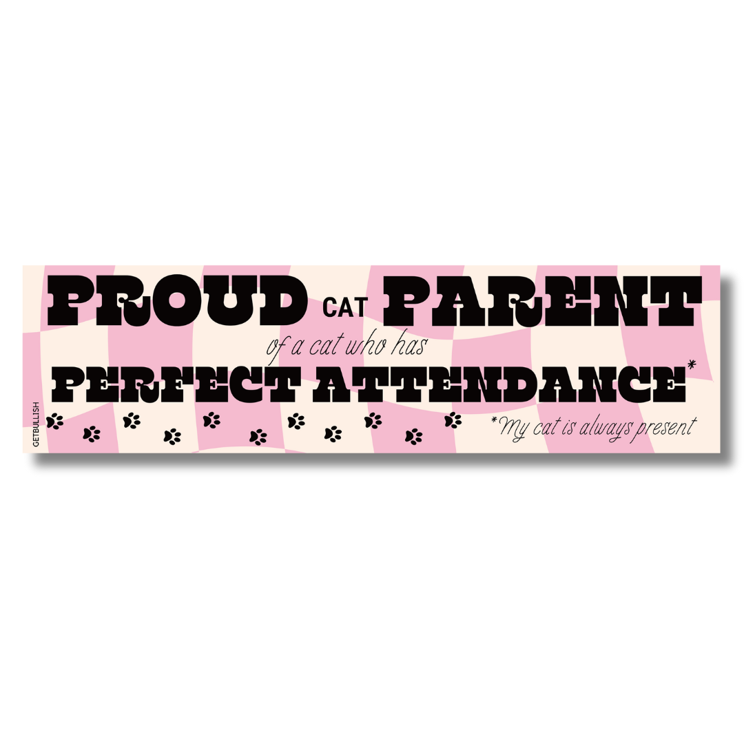 Proud Cat Parent Bumper Sticker
