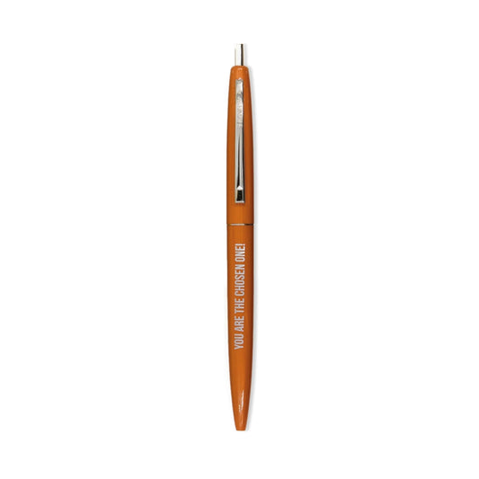 You Are The Chosen One Refillable Pen in Orange and Silver