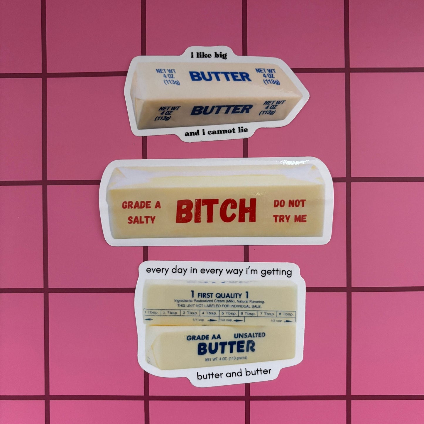 Grade A Salty Bitch Do Not Try Me Butter Sticker | Vinyl Die Cut Decal
