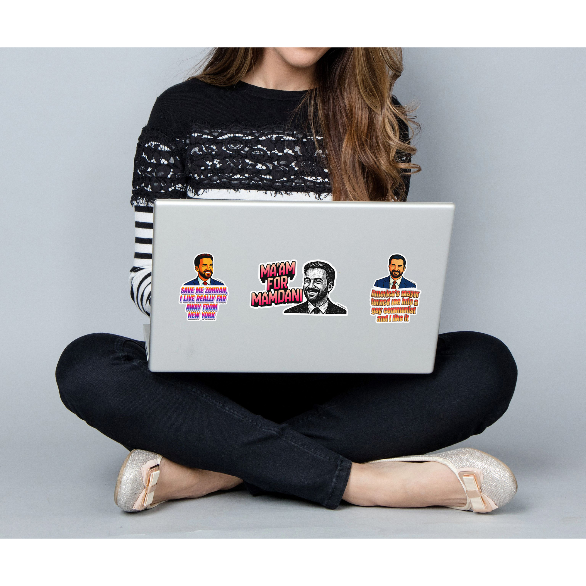 America's Mayor Turned Me Into a Gay Communist and I Like It | Mamdani Sticker | 3.0" x 2.1"-GetBullish-The Bullish Store