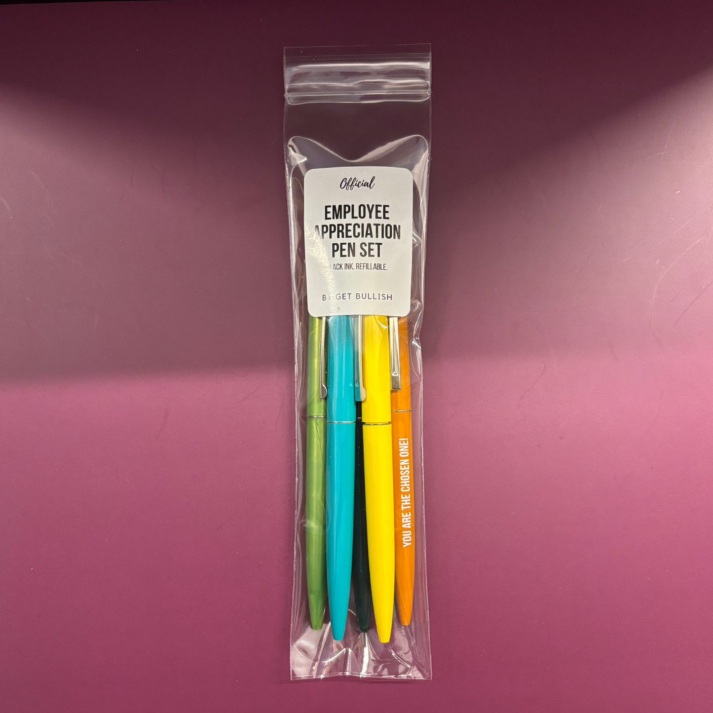 New Employee Appreciation Pen Set | 5 Motivational Refillable Pens for Office Co-workers
