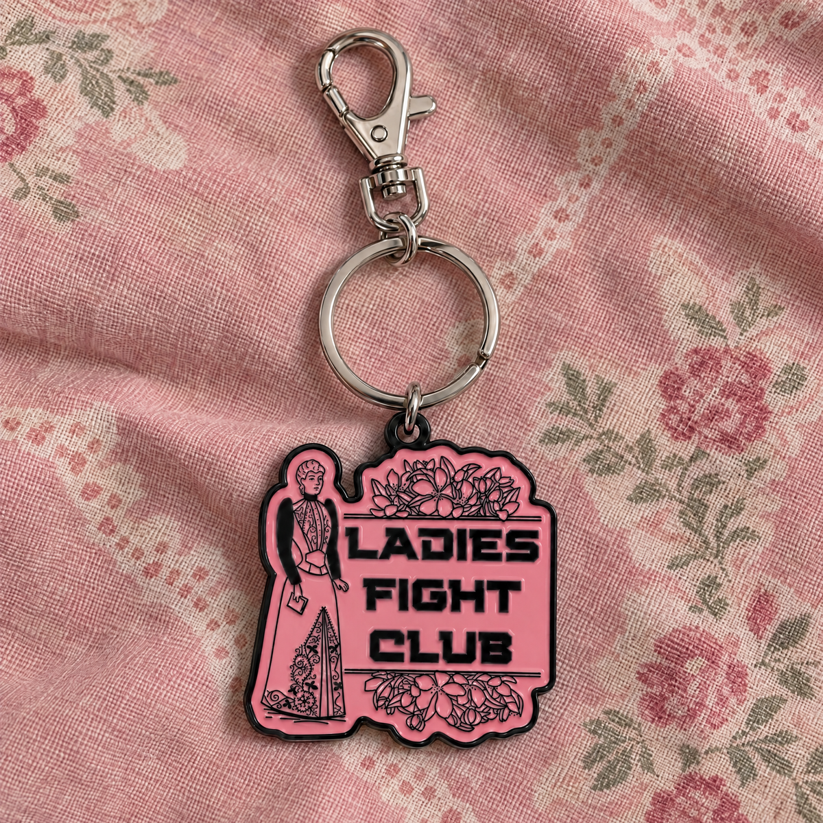 Ladies Fight Club Enamel Keychain