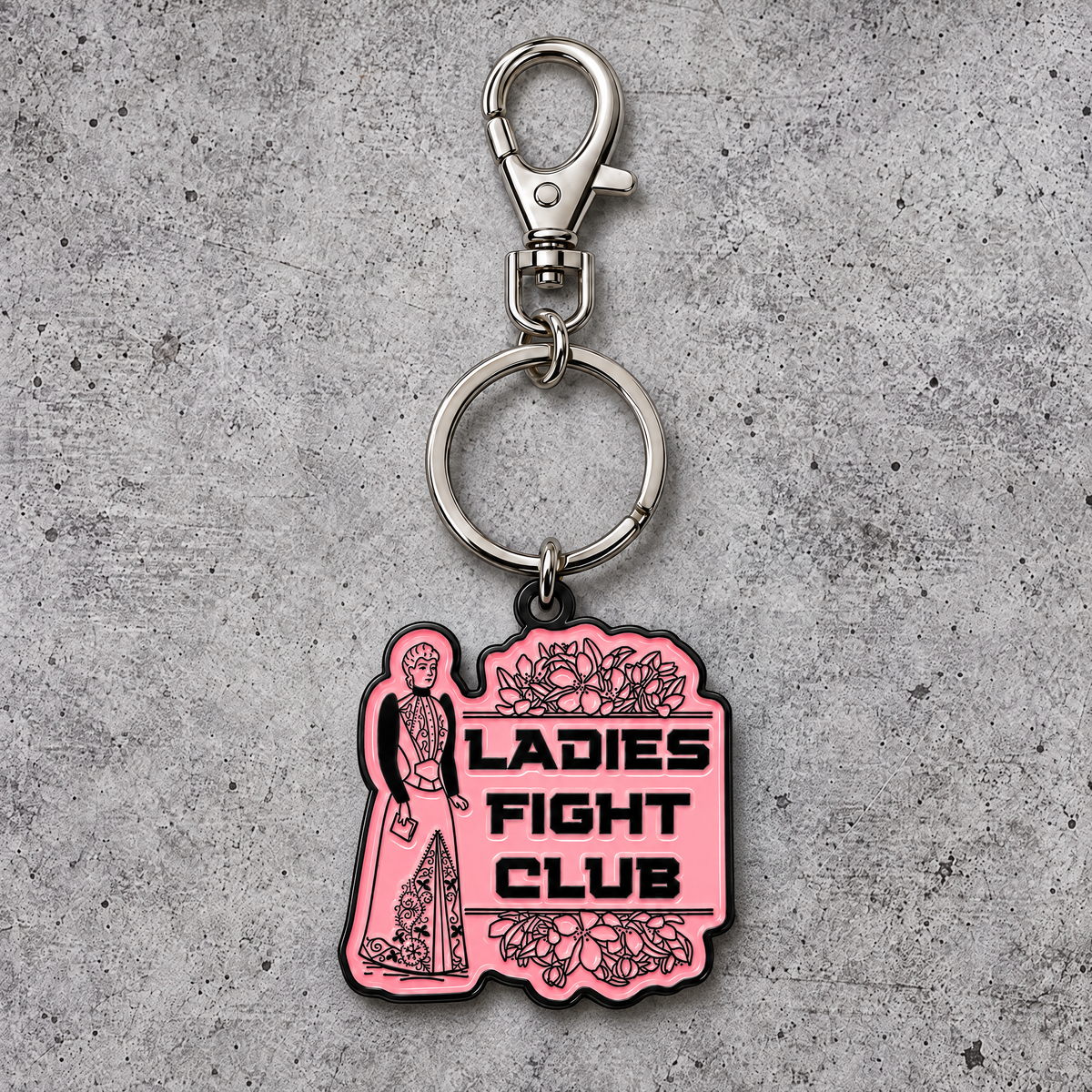 Ladies Fight Club Enamel Keychain