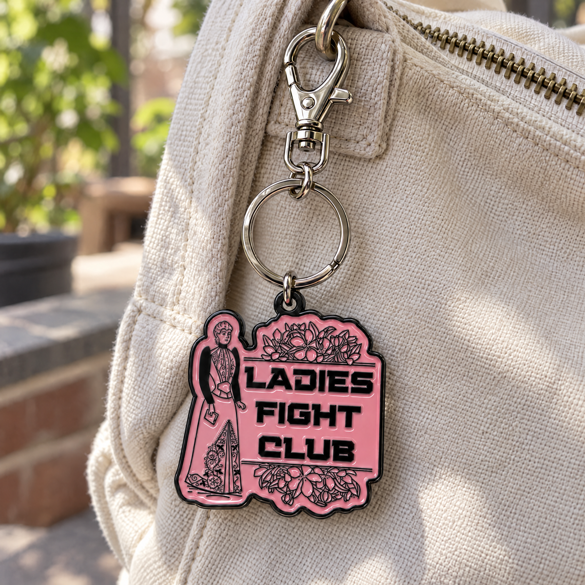 Ladies Fight Club Enamel Keychain