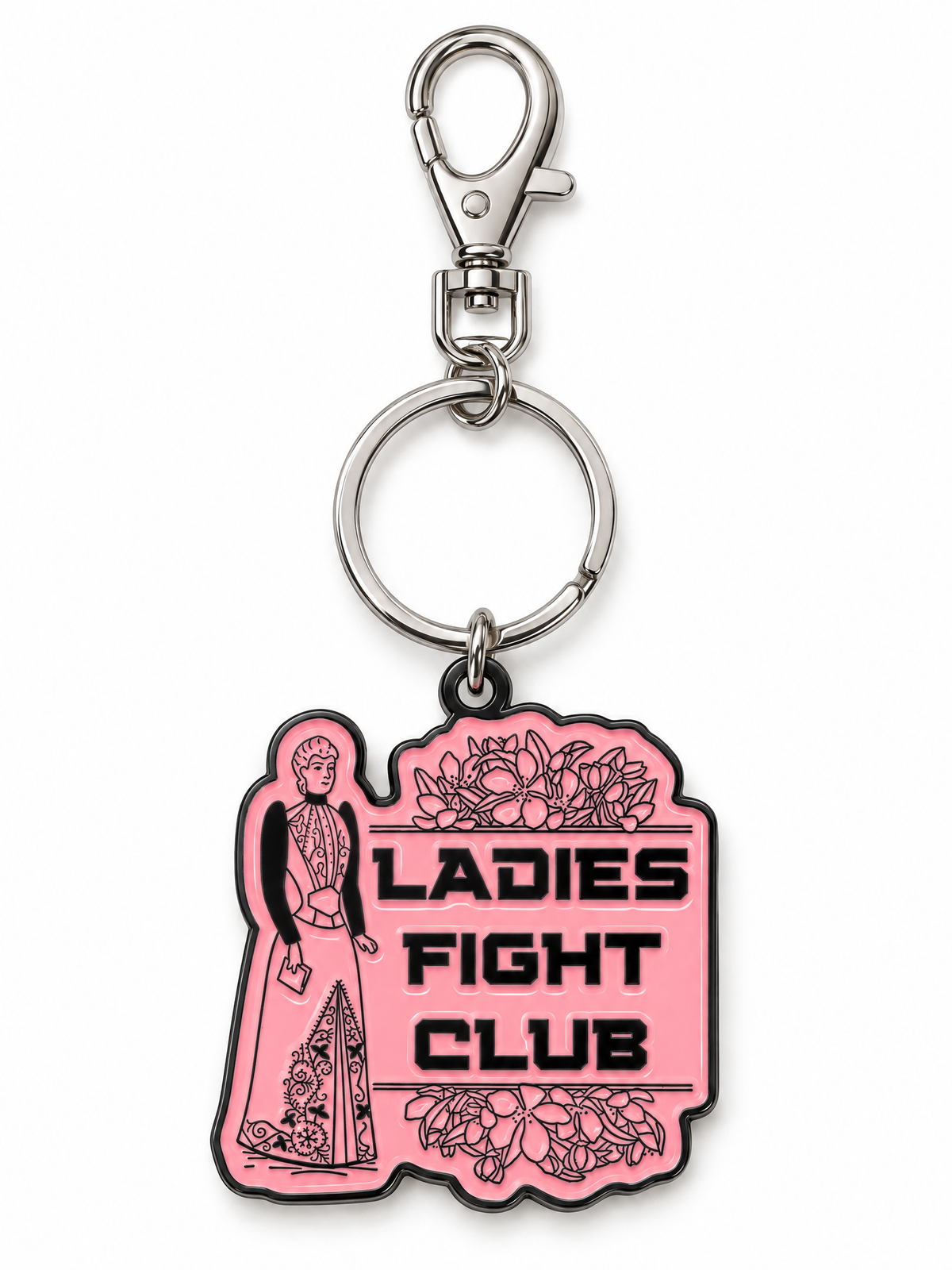 Ladies Fight Club Enamel Keychain