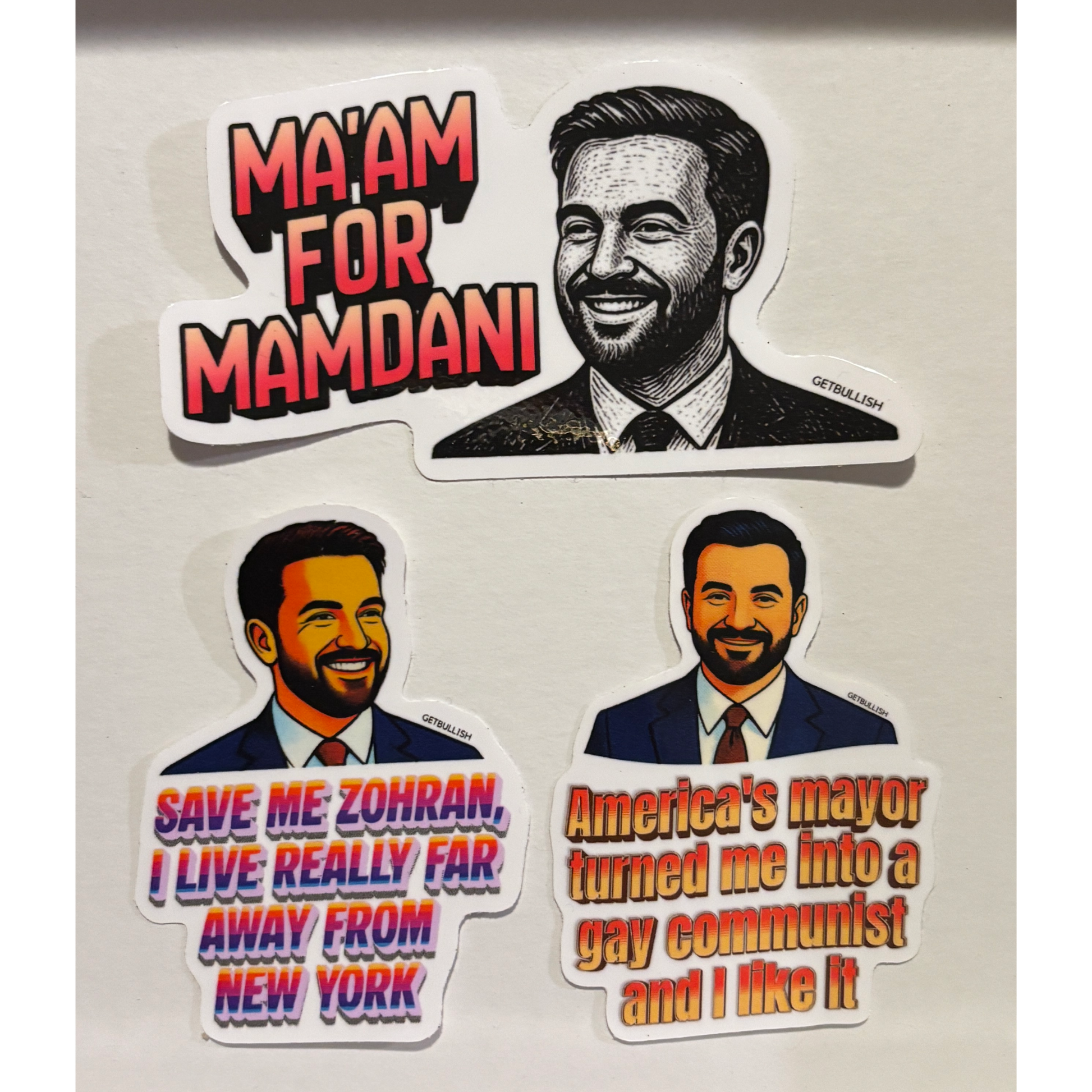 Ma'am for Mamdani Die Cut Sticker | NYC Mayor | 4.0" x 2.2"-GetBullish-The Bullish Store
