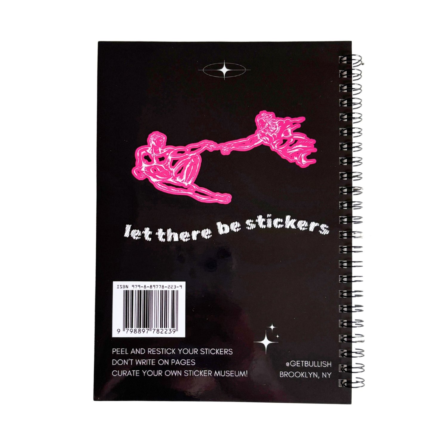 Reusable Sticker Storage Book | Let There Be Stickers | 50 Blank Pages Silicone Coated Release Paper Album