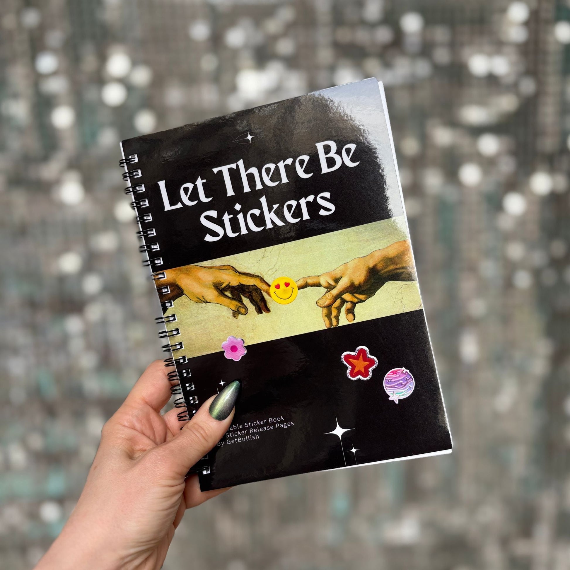 Reusable Sticker Storage Book | Let There Be Stickers | 50 Blank Pages Silicone Coated Release Paper Album