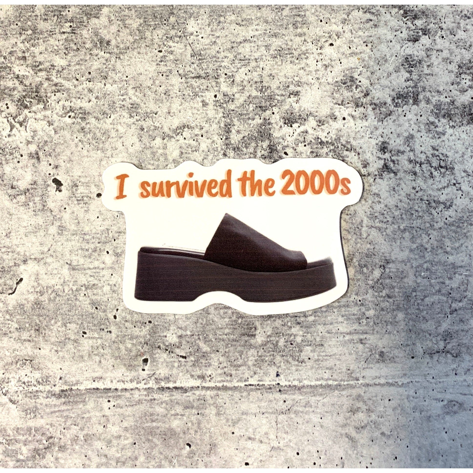 I Survived the 2000s Slide Shoe Sticker