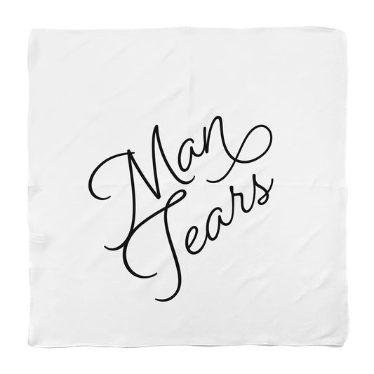 Man Tears White Men's Handkerchief | Absorbent Cotton