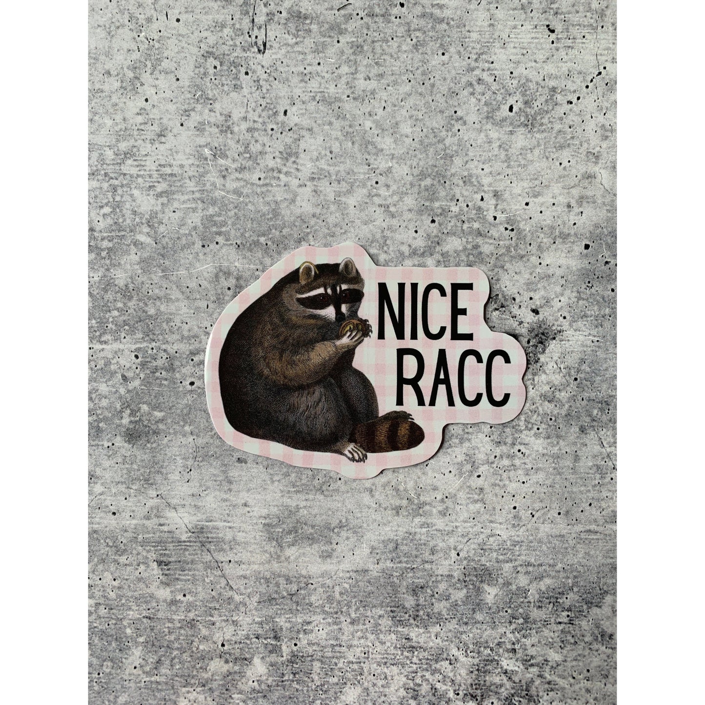 Nice Racc Die Cut Vinyl Sticker
