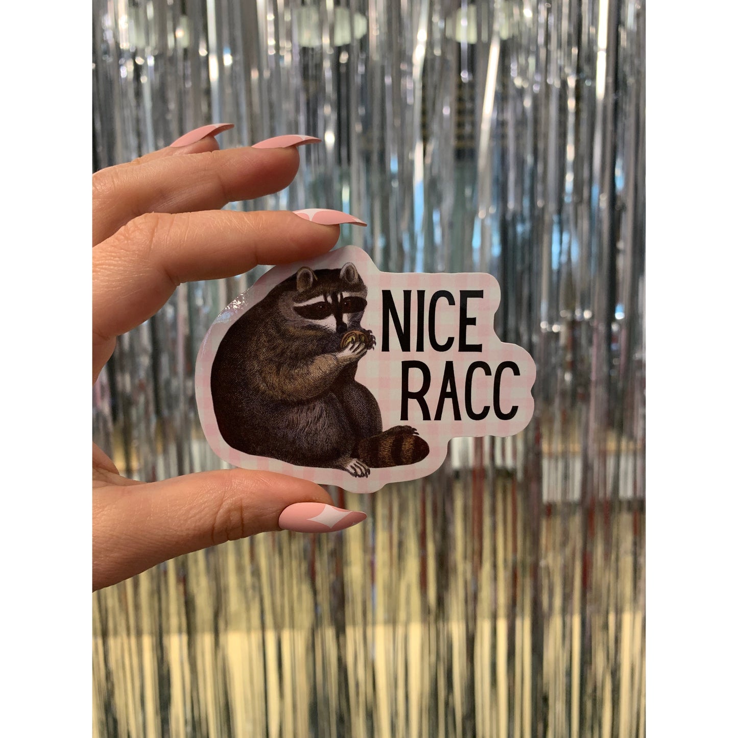 Nice Racc Die Cut Vinyl Sticker